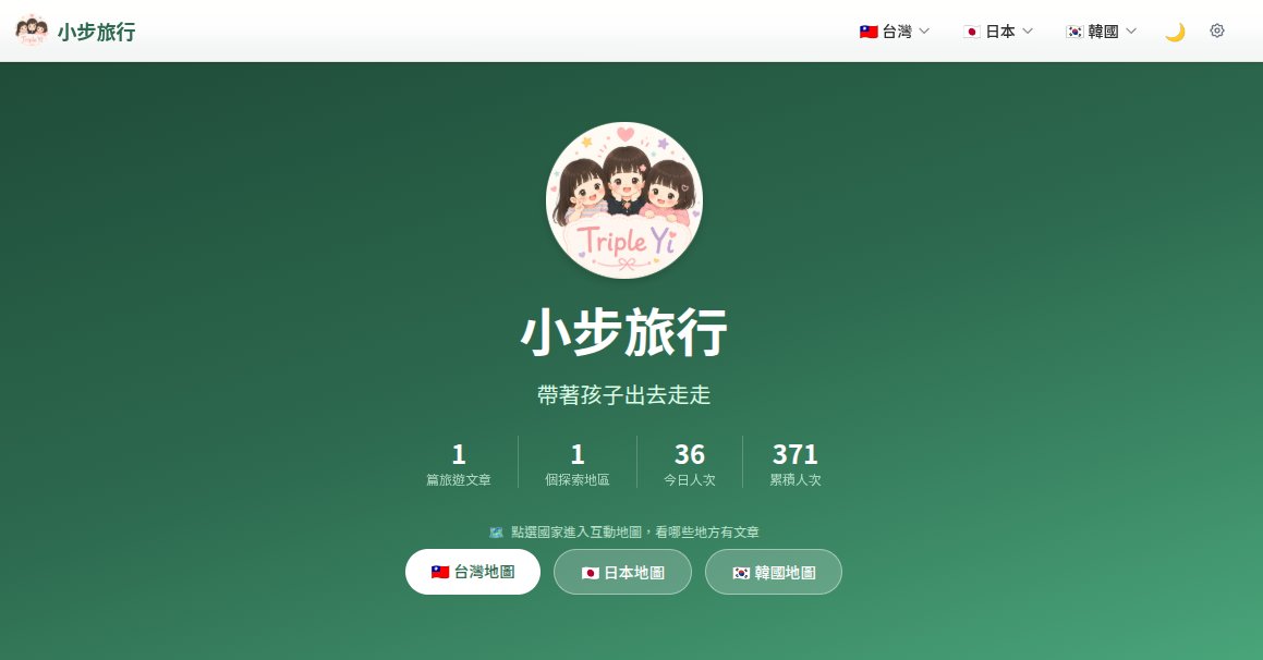 Triple Yi 旅遊網站 截圖